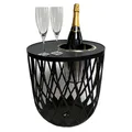 COOTAB Cooler Table DUBAI Beistelltisch mit Edelstahl-Weinkühler