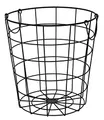 Spetebo Metall Gitterkorb schwarz - 29 cm - Aufbewahrungskorb mit 2 Henkeln - Deko Draht Korb Aufbewahrung Gitter Design rund