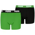PUMA Boxershorts PUMA BOYS EVERYDAY BASIC BOXERS (2er Pack) Komfortabler Logobund, ohne Eingriff grün 170/176