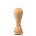 Personalisierbarer runder Holzstempel Ø 30mm mit eigenem Text und Logo - Stempel aus Holz selbst gestalten - optional mit Stempelkissen