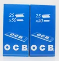 2x25x50 OCB Blau Kurz Rolling Papers Drehpapie Zigarettenpapier *NEU*