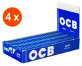 OCB Blau 4 Kartons à 25 x 50 kurze Blättchen | Zigarettenpapier Regular Papers