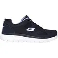 Skechers BURNS-AGOURA Sneaker Schnürschuh, Sportschuh mit Memory Foam blau 46 EU
