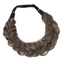 CAISHA Zopf Haarteil Haarband Stirnband Haarschmuck Geflochten Hellbraun Blond Mix HZ205