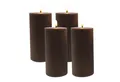 relaxdays LED-Kerze 4er Set 18 cm, Coffee