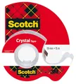 Scotch Crystal Klebeband, 19 mm x 15 m, 1 Rolle und Handabroller - Allzweck-Klebeband für die Reparatur, Verschließen von Dokumenten