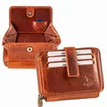 MATADOR Herren Geldbörse Leder #Granada NEXTGEN mit edler Geschenk Box, Eleganter Leder Geldbeutel Herren mit RFID Blocker, Luxus Portemonnaie mit Reißverschluss Viele Kartenfächer in Braun Vintage