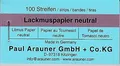 Arauner Lackmuspapier für Acidometer 100 Streifen
