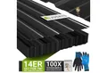 Juskys Trapezblech, Stahl, 110x45x0.23 mm (14er Set 14-St) Verzinkter Rostschutz-Stahl, vorgebohrte Löcher, 100er Zubehör Set