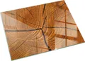 Holzmaserung im Querschnitt – Glasbodenplatte für – Kaminofen – Kaminplatte Glas – Schutzglas – Funkenschutzplatte –Glasbodenplatte Feuerfeste – Hitzeschutzplatte – Bodenschutz aus Glas – 60x40 cm
