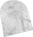 Marmor Textur Muster – Glasbodenplatte für – Kaminofen – Kaminplatte Glas – Schutzglas – Funkenschutzplatte –Glasbodenplatte Feuerfeste – Hitzeschutzplatte – Bodenschutz aus Glas – 80x70 cm