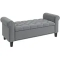 Homcom Truhenbank, Grau, Kunststoff, 48.5x57x126 cm, Esszimmer, Bänke, Sitzbänke