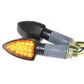 Mini Led Blinker Set Elight schwarz getönt E-geprüft M10 für Roller Moped Mofa