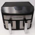 GOURMETmaxx Doppelkammer-Heißluftfritteuse 2x 3,5L  Edelstahl 2400W