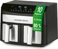 GOURMETmaxx Doppelkammer Heißluftfritteuse 7L 2400W Airfryer 2x3,5L