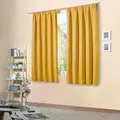 heimtexland Vorhang Blickdicht Thermovorhang Verdunklungsvorhänge 2er Set Kräuselband Deko Gardine isolierend Kälte Wärme Sonne Schall Oeko-TEX Typ139 Gelb HxB 145x135 cm