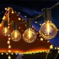 Lichterkette Außen Strom - LED Outdoor Lichterkette Glühbirnen Außen Innen Strom mit Stecker, 20,1M 66Ft 30+2 Warmweiße IP54 G40 Glühbirnen Plastik für Balkon Party Camping Garten Hochzeit Terrasse