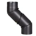 FireFix Universalofenrohr-Bogen Ø 150 mm schwarz Ofenrohrbogen Kaminrohrbogen