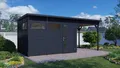BERTILO Gartenhaus Pentus 3 Lounge anthrazit, BxT: 582x266 cm