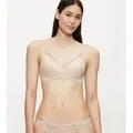 Triumph Bügelloser BH Amourette Charm Stretch-Spitze, tiefer V-Ausschnitt, weich, leichte Polsterung weiß 90