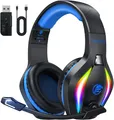 Fachixy FC100 Headset mit Mikrofon, 2,4G Wireless Gaming Headset für PS5, PS4,