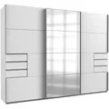 Schwebetürenschrank - weiß - mit Spiegel - 270 cm