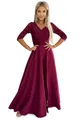 Numoco Abendkleid Amber Maxikleid Partykleid Cocktailkleid langes Kleid mit Spitze, Burgund (DE/NL/SE/PL, Alphanumerisch, L, Regular, Regular, Rot)