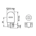 Bosch W21W Lampe Pure Light 12V 21W W3x16d (2 Stück)