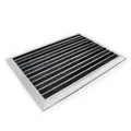 casa pura Optimum Mat | Alumatte mit Bürsten und Teppicheinlage | 39x60 cm