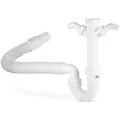 Xavax Flexibler Weißer Siphon Für Pvc-abfluss 34 Cm