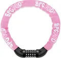 SPGOOD Fahrradschloss Zahlen Kettenschloss Code Schloss Gehärteter Stahl Pink