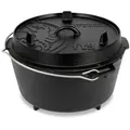 Petromax Dutch Oven 2-tlg. FT9 Gusseisen Schwarz L (Large)