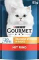 PURINA Gourmet Perle Erlesene Streifen Katzenfutter nass, mit Rind (26 x 85g)