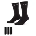 Nike Unisex Everyday Cushion Crew Training (3 Pairs) Sportsocken, Black/White, L EU