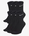 NIKE 6 X Socken 2 X 3er Pack SX7664, Farbe:3 X Schwarz 3 X Weiß, Größe:L = 42-46