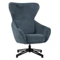 MR. DEKO Ohrensessel Marconia drehbar | Eleganter Relaxsessel mit geschlossener Rückenlehne und gepolsterten Armlehnen | Lesesessel Wohnzimmer | Gemütlicher Fernsessel | Chair