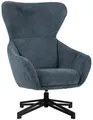 Ohrensessel Marconia blau drehbar Loungesessel Relaxsessel Polstersessel