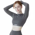 JELEX "Amelia" Damen Fitness Langarm Top grau 81000799-81000782