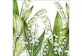 Ambiente Luxury Paper Products Papierserviette, Servietten Papier 33x33cm 3-lagig mit Maiglöckchen Blumen Motiv 20 Stk