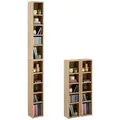 CARO-Möbel Cd/Dvd-, Sonoma Eiche, Holzwerkstoff, Mode, 20x186x17 cm, Wohnzimmer, Regale, CD & DVD-Regale