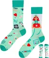 TODO Lustige Socken Damen und Herren, Coole Socken mit Motiv - Bunte, Mehrfarbige, Verrückte (39-42, Krankenschwester)