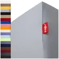 r-up Spannbettlaken Beste 90x200 bis 220x240cm erhältlich! 230 g/m2, Baumwolle, Gummizug: fest eingenähtes dauerelastisches Rundumgummi, (1 Stück), (200x220-220x240, 15-35cm Matratzenhöhe, silbergrau) grau|silberfarben 200 cm x 240 cm