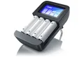Aplic Universal 4-Schacht Akkulader geeignet für Typ AA / AAA NiMH Akkus Batterie-Ladegerät (2700 mA, Mikroprozessorgesteuertes Laden, 4 Akkus, LCD, Batterieladegerät)