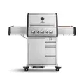BURNHARD® Gasgrill 3-Brenner inkl. Heckbrenner, mit Gusseisen Grillrost & inkl. stabiler Abdeckhaube, Seitenkochfeld mit Infrarot Keramikbrenner - EARL