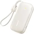 Powerbank, abnehmbares Kabel, 10000 mAh, 22,5 W, digitales Display, USB, USB-C - Baseus EnerFill FC21 Qpow 3 Ultra (E0027L01) - Naturtitan - Beige