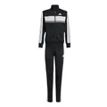 adidas Unisex Kinder Seasonal Essentials Tiberio 3 Stripes Tricot Track Suit, Black/White/Grey Two, 7-8 Years