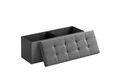 SONGMICS Sitzbank sitzhocker, 76/110cm mit Stauraum, klappbare Sitztruhe, Fußbank