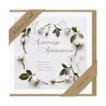 bsb - Trauerkarte mit liebevollem Motiv - Nature Card - Nachhaltige Trauerkarten - Beileidskarten mit Umschlag - Danksagungskarten Trauer - Karten zur Trauer 15,5 x 15,5 cm - Rosenkranz
