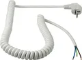 as - Schwabe Spiralkabel, Anschlussleitung 1 m Grundlänge, auf ca. 2,5 m dehnbar, Anschlusskabel H05VV-F 3G1,5 230V, 16A16 -A Schutzkontaktwinkelstecker, Ende 60 mm abgemanteltIP20, Weiß, IP20, 70423