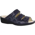 Finn Comfort Pisa Damenschuhe, Pantolette, Leder, Marine (Blau), Wechselfußbett - Importiert, Blau, leder (teyus) - 38